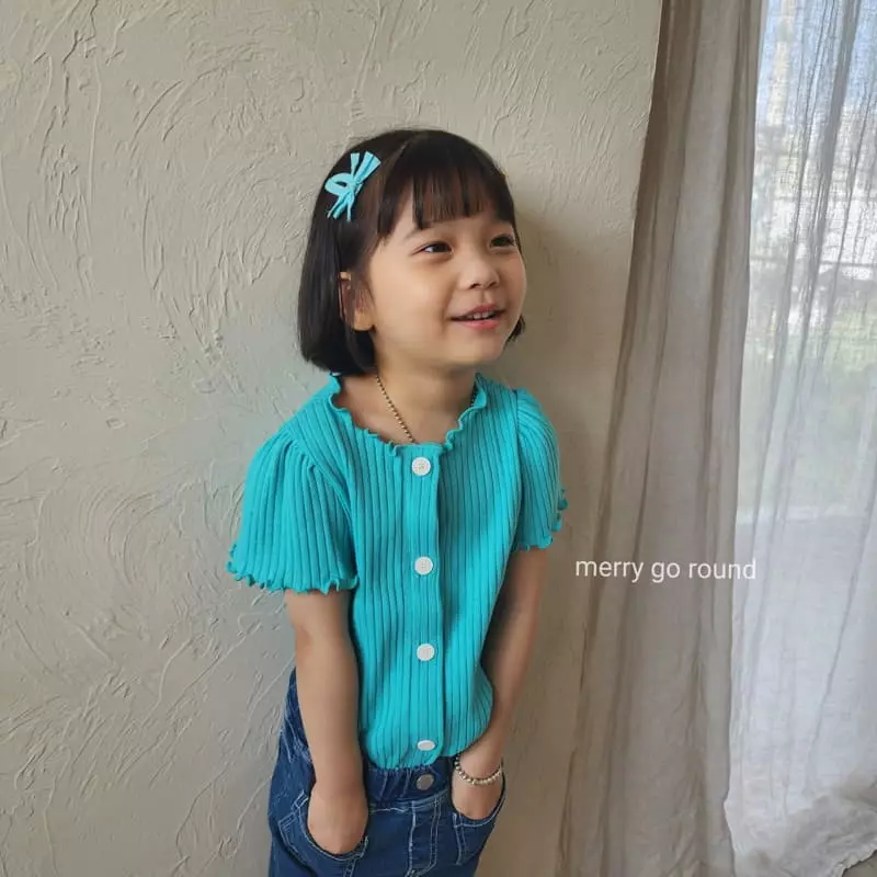 Merry Go Round - Korean Children Fashion - #kidsshorts - Rib Cardigan - 3