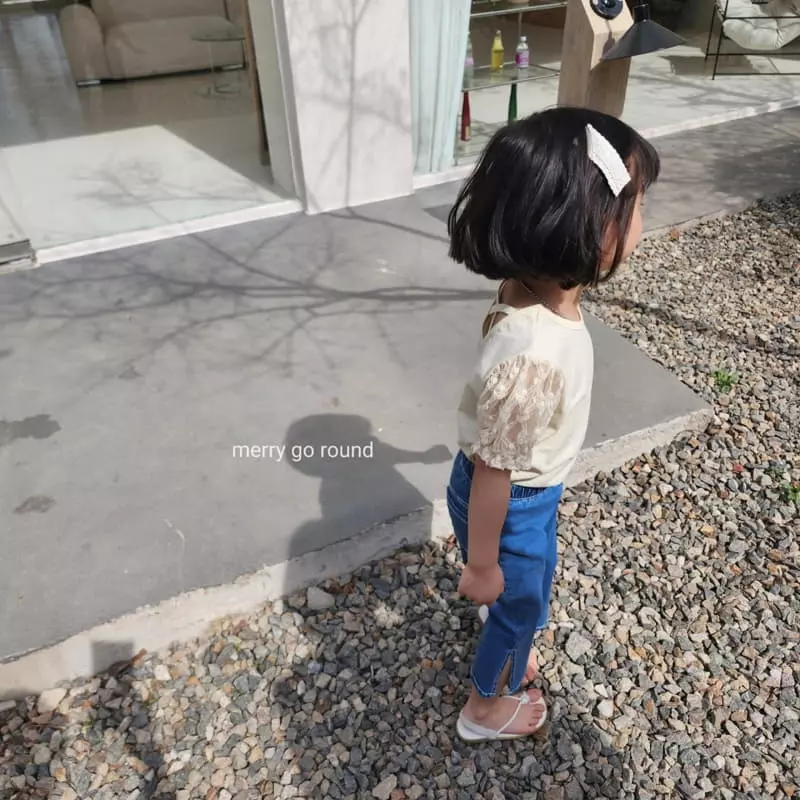 Merry Go Round - Korean Children Fashion - #prettylittlegirls - Lace Puff Tee - 3
