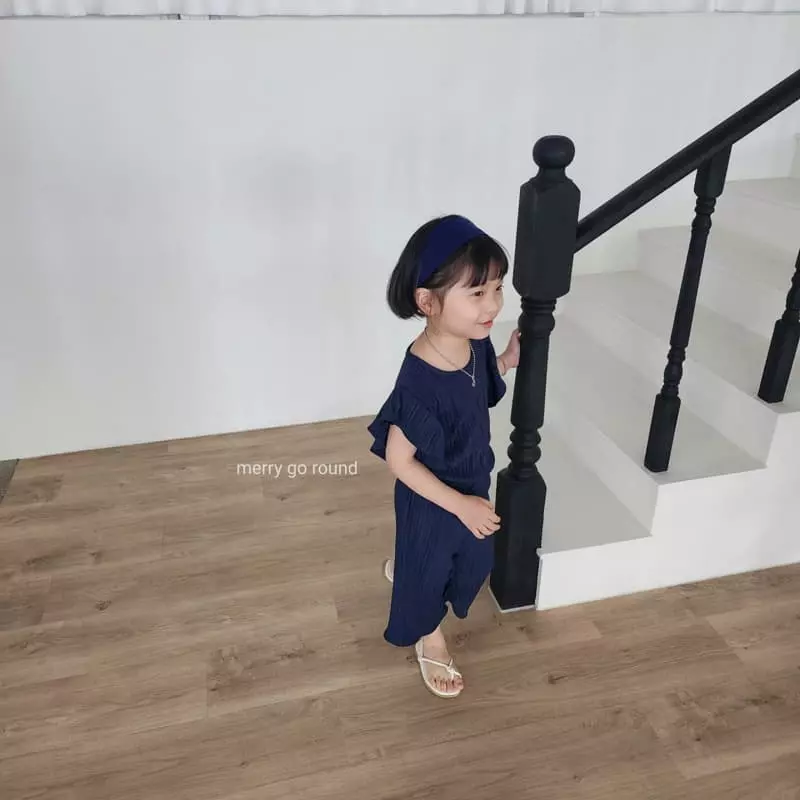 Merry Go Round - Korean Children Fashion - #prettylittlegirls - Babby Wrinkl Top Bottom Set - 8