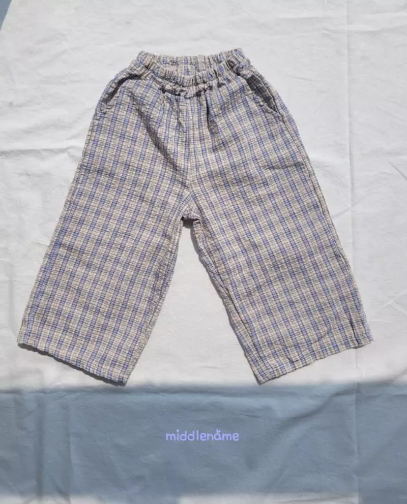 Middle Name - Korean Children Fashion - #fashionkids - Summer Check Pants