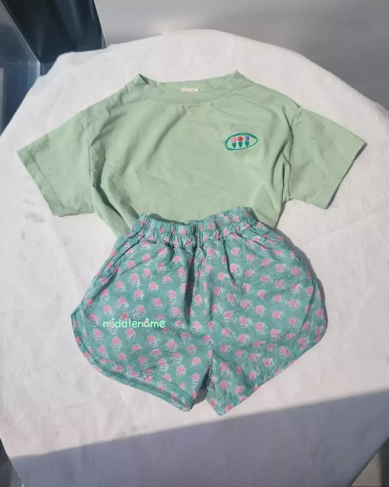 Middle Name - Korean Children Fashion - #fashionkids - Crop Flower Embroidery Tee - 9