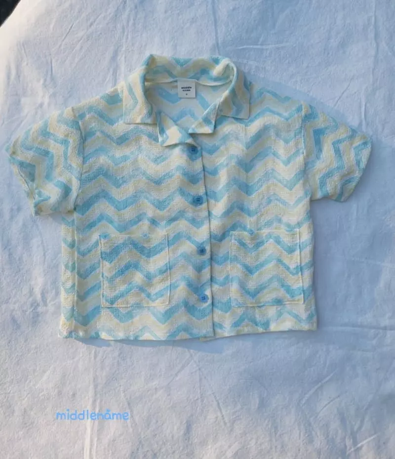 Middle Name - Korean Children Fashion - #kidsshorts - Wave Shirt - 9