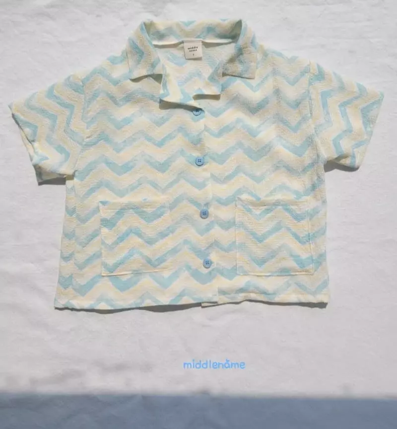 Middle Name - Korean Children Fashion - #minifashionista - Wave Shirt