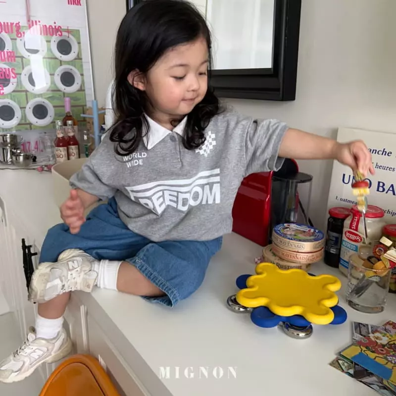 Mignon - Korean Children Fashion - #todddlerfashion - Free Collar Tee - 4