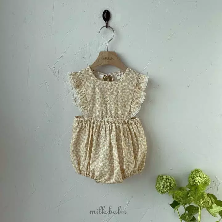 Milk Balm - Korean Baby Fashion - #babygirlfashion - Daisy Frill Bodysuit - 4