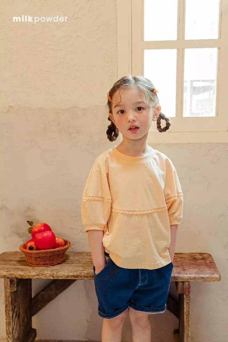 Milk Powder - Korean Children Fashion - #designkidswear - Patch Denim Jeans - 5