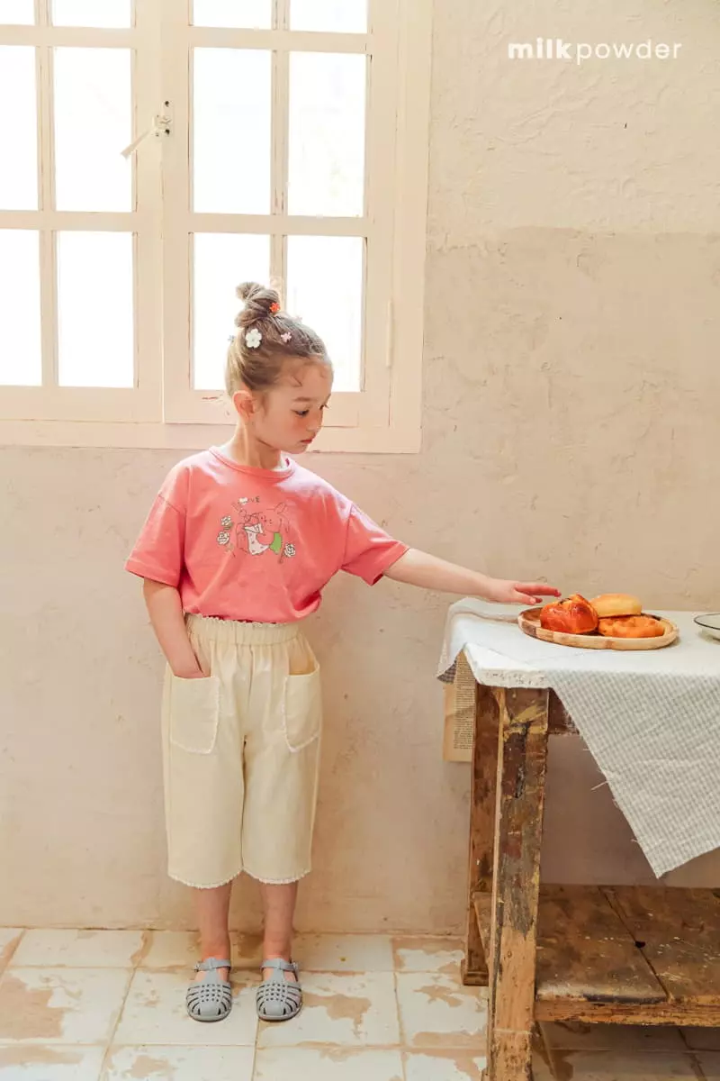Milk Powder - Korean Children Fashion - #kidsshorts - Bunny Tee - 5
