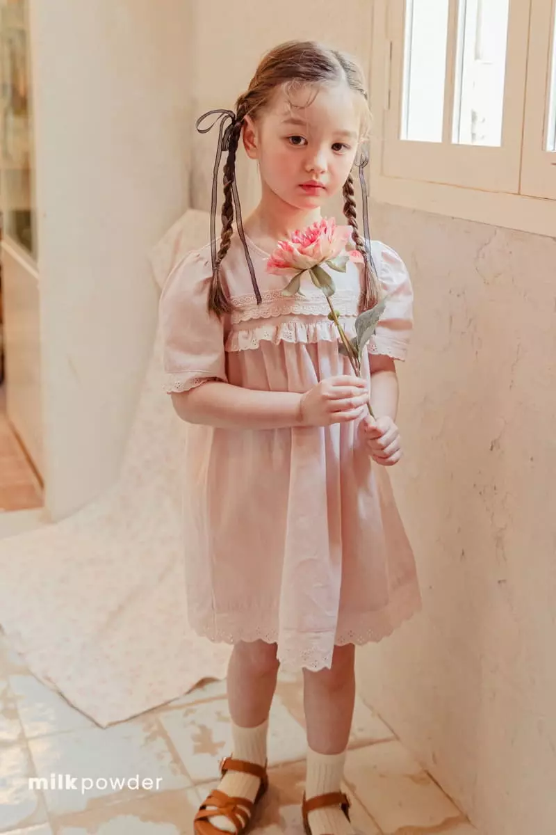 Milk Powder - Korean Children Fashion - #prettylittlegirls - Lace One-piece - 7