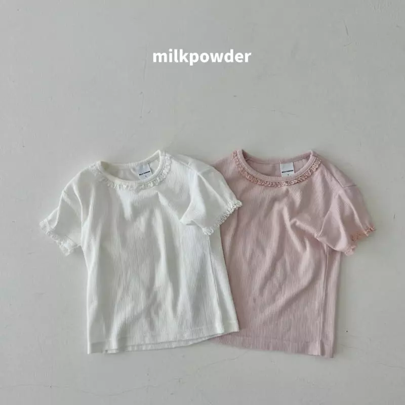 Milk Powder - Korean Children Fashion - #prettylittlegirls - Eyelet Tee - 7