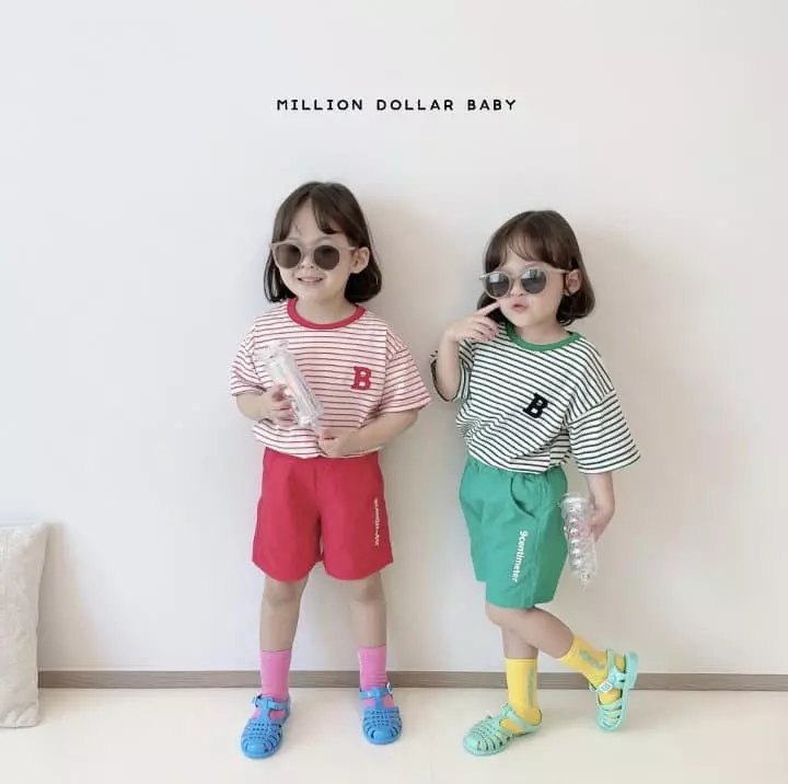 Million Dollar Baby - Korean Children Fashion - #Kfashion4kids - B Point Stripes Tee - 12