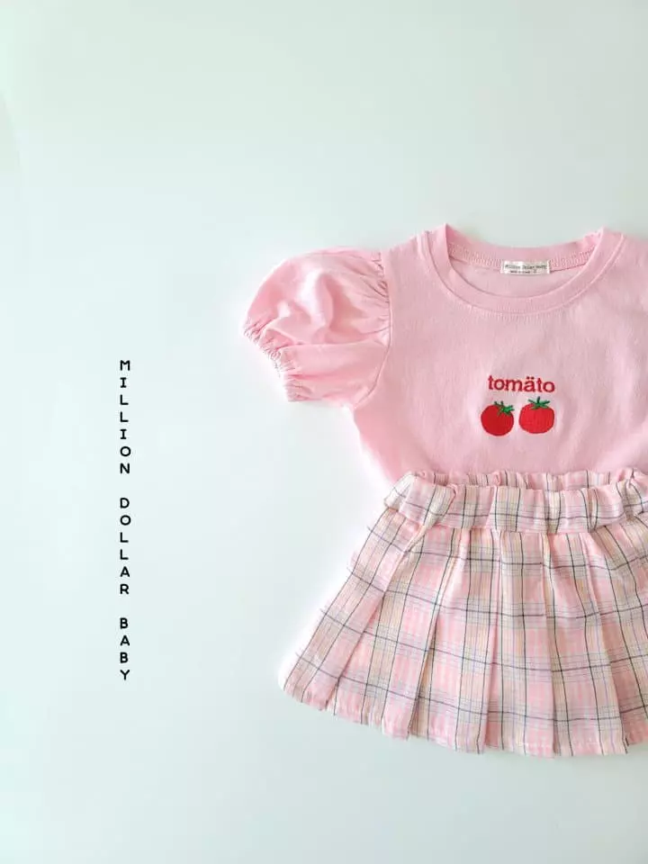 Million Dollar Baby - Korean Children Fashion - #childofig - Pop Corn Check Skirt - 10