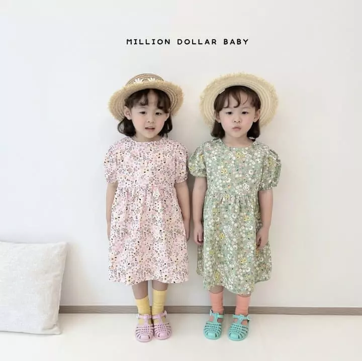 Million Dollar Baby - Korean Children Fashion - #childofig - Flower Bear One-piece - 9