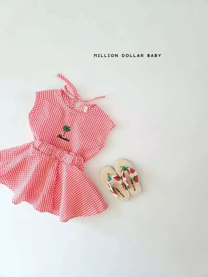 Million Dollar Baby - Korean Children Fashion - #kidsshorts - Palm Tree Top Bottom Set - 2