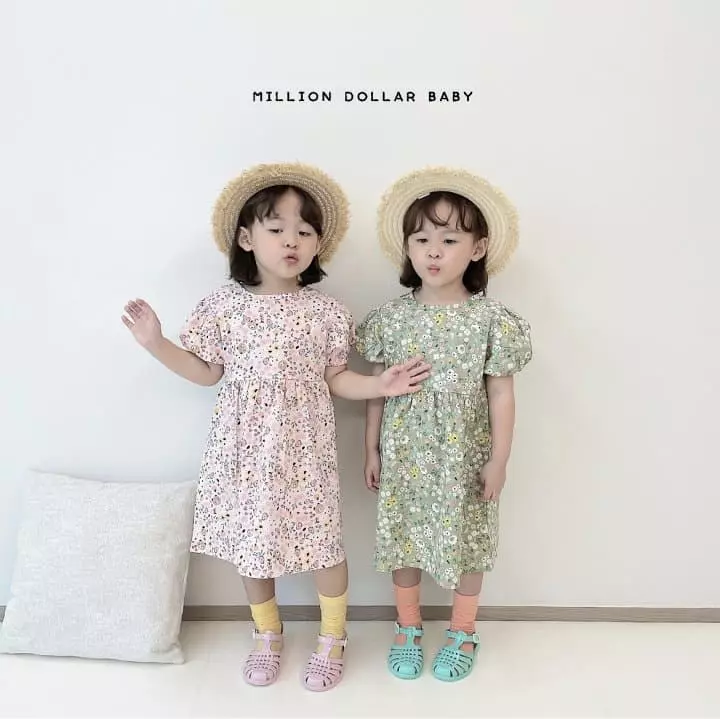 Million Dollar Baby - Korean Children Fashion - #prettylittlegirls - Flower Bear One-piece - 5