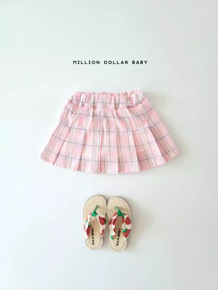 Million Dollar Baby - Korean Children Fashion - #stylishchildhood - Pop Corn Check Skirt - 9