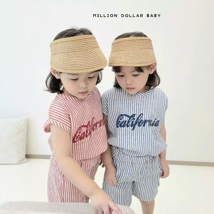 Million Dollar Baby - Korean Children Fashion - #todddlerfashion - Kelly Stripes Top Bottom Set - 12