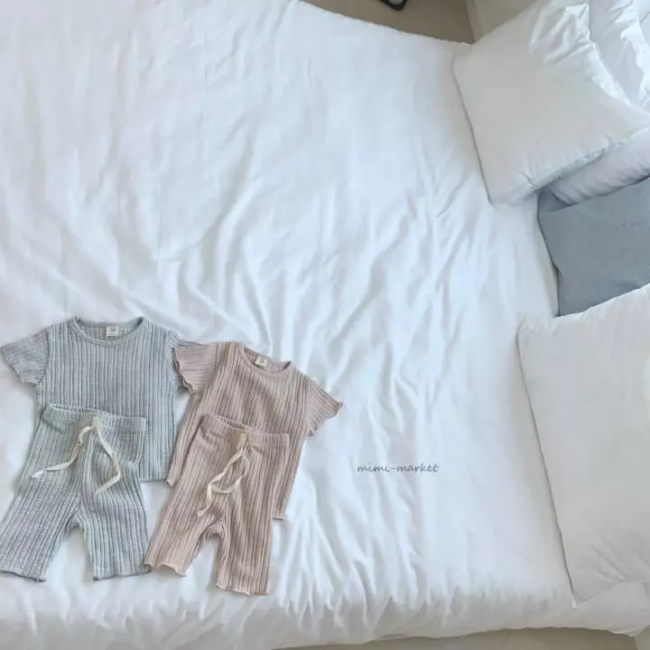 Mimi Market - Korean Baby Fashion - #babyboutique - Rib Top Bottom Set - 9
