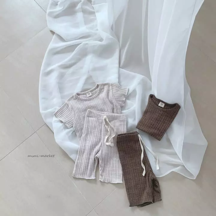 Mimi Market - Korean Baby Fashion - #babyclothing - Rib Top Bottom Set - 11