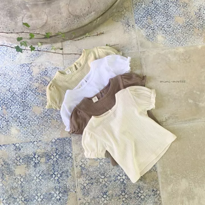 Mimi Market - Korean Baby Fashion - #babyfashion - eyelet Shirring Tee