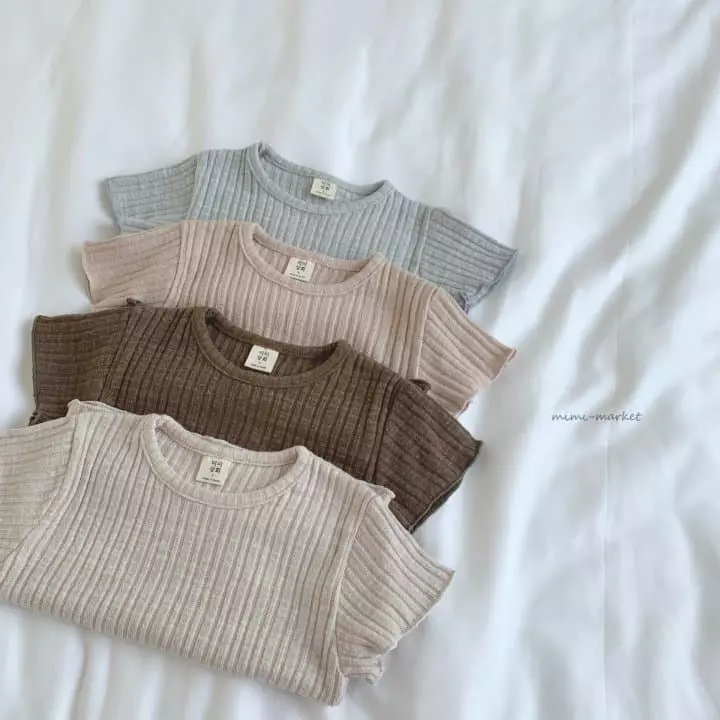 Mimi Market - Korean Baby Fashion - #babyfashion - Rib Top Bottom Set - 12