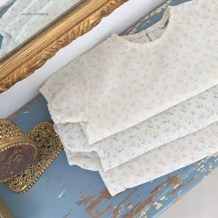 Mimi Market - Korean Baby Fashion - #babygirlfashion - Floral Blouse