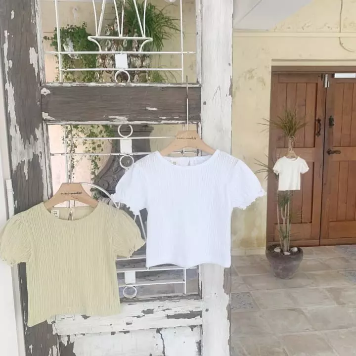 Mimi Market - Korean Baby Fashion - #babygirlfashion - eyelet Shirring Tee - 4