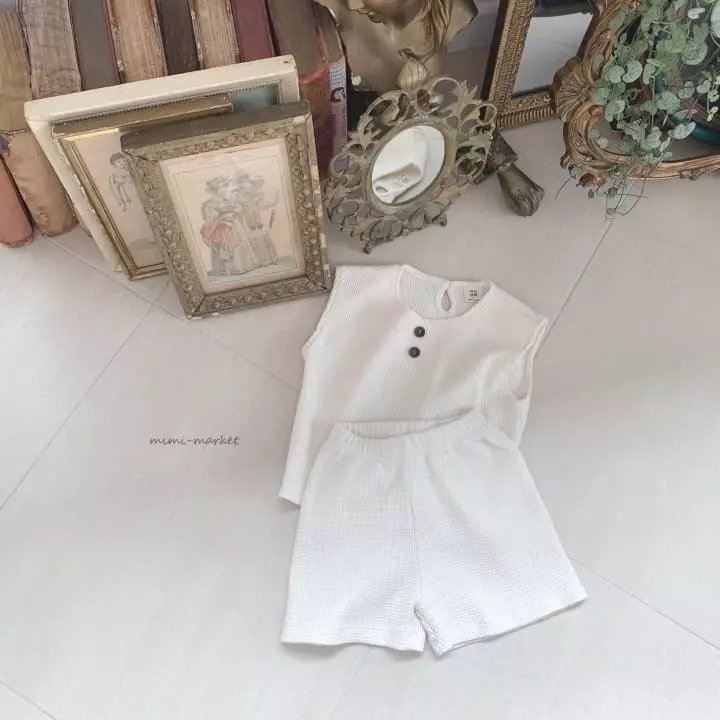 Mimi Market - Korean Baby Fashion - #babyoninstagram - Cream Top Bottom Set - 8