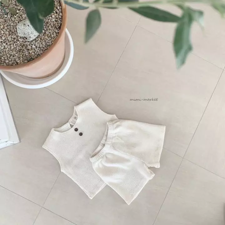 Mimi Market - Korean Baby Fashion - #babyoutfit - Cream Top Bottom Set - 10