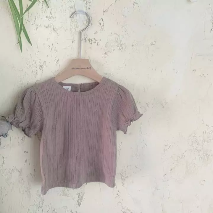 Mimi Market - Korean Baby Fashion - #onlinebabyboutique - eyelet Shirring Tee - 10