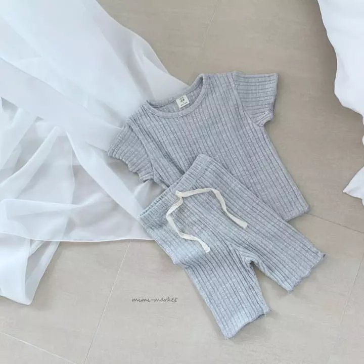 Mimi Market - Korean Baby Fashion - #onlinebabyshop - Rib Top Bottom Set - 7
