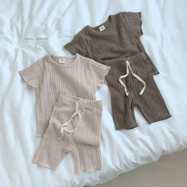 Mimi Market - Korean Baby Fashion - #smilingbaby - Rib Top Bottom Set - 8