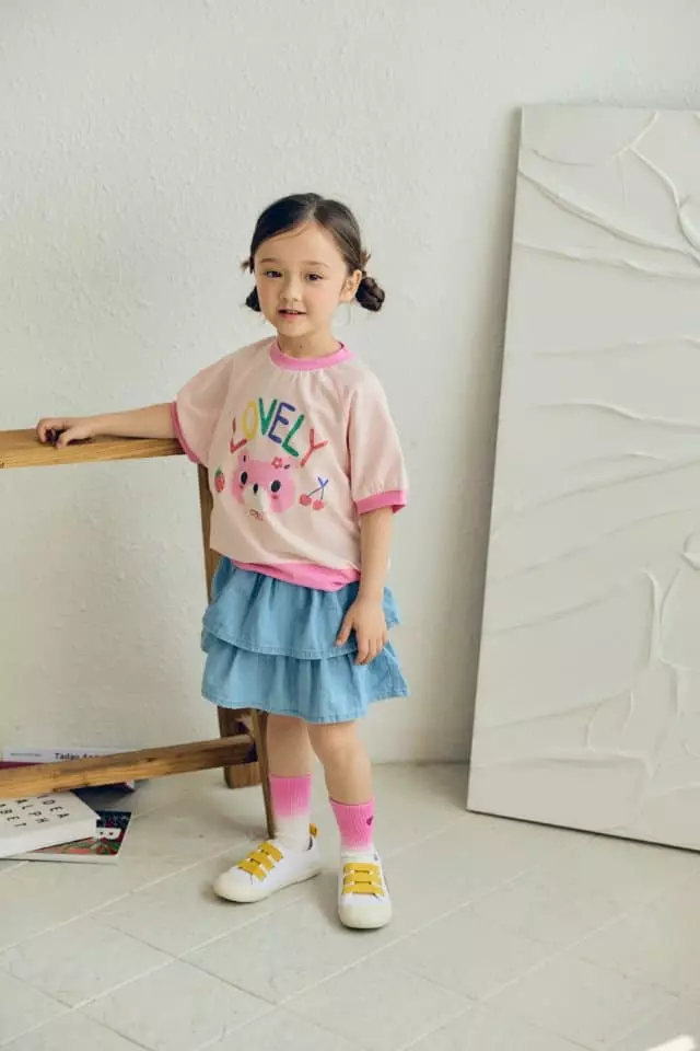 Mimico - Korean Children Fashion - #Kfashion4kids - Cancan Denim Skirt Pants