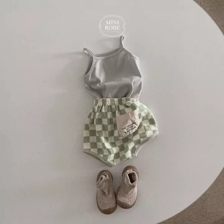 Mini Robe - Korean Baby Fashion - #babyboutique - Checker Board Top Bottom Set - 7