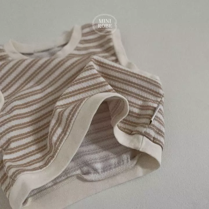 Mini Robe - Korean Baby Fashion - #babyboutiqueclothing - Stripes Embo Vest - 8