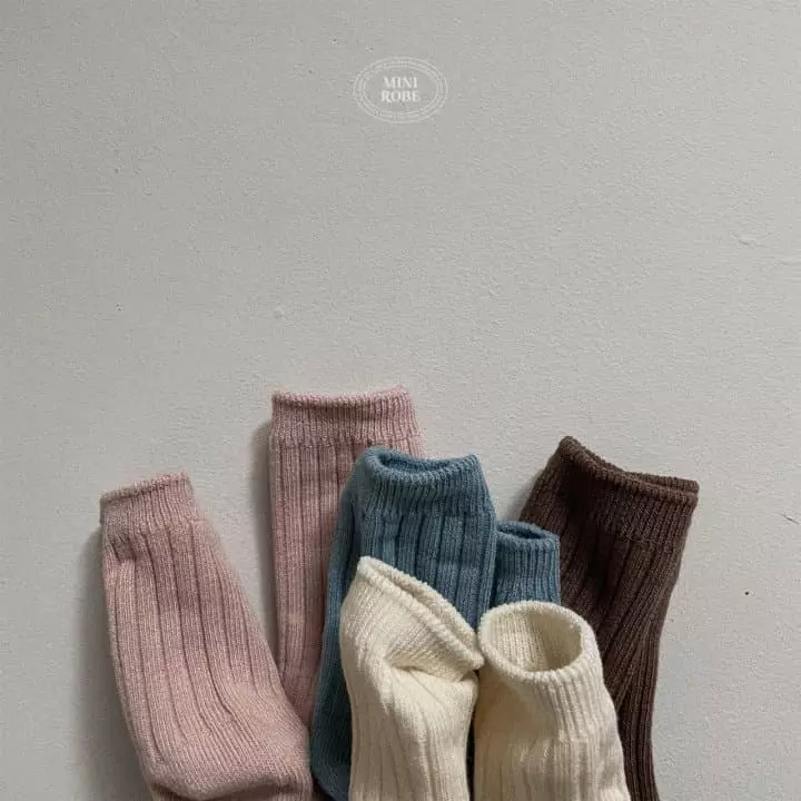 Mini Robe - Korean Baby Fashion - #babyclothing - Warm Tone Socks