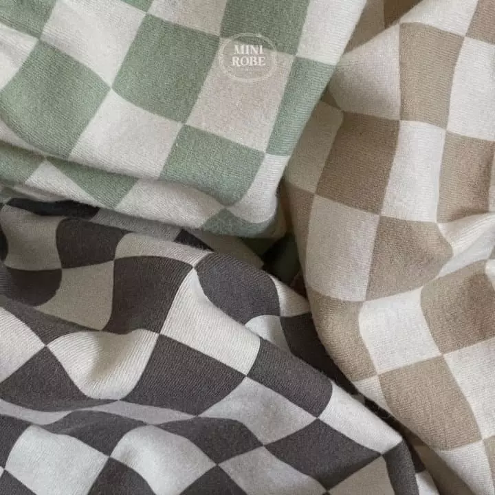 Mini Robe - Korean Baby Fashion - #babyfashion - Checker Board Top Bottom Set - 11