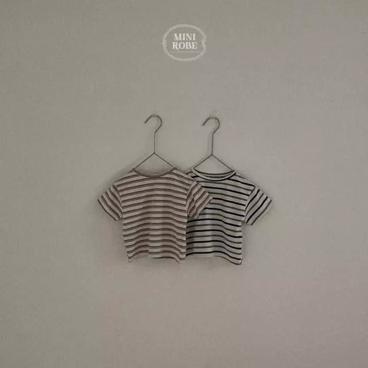 Mini Robe - Korean Baby Fashion - #babyfever - Candy Stripes Tee - 2