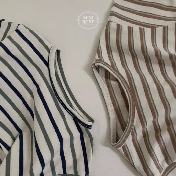 Mini Robe - Korean Baby Fashion - #babygirlfashion - Candy Stripes Tee - 3