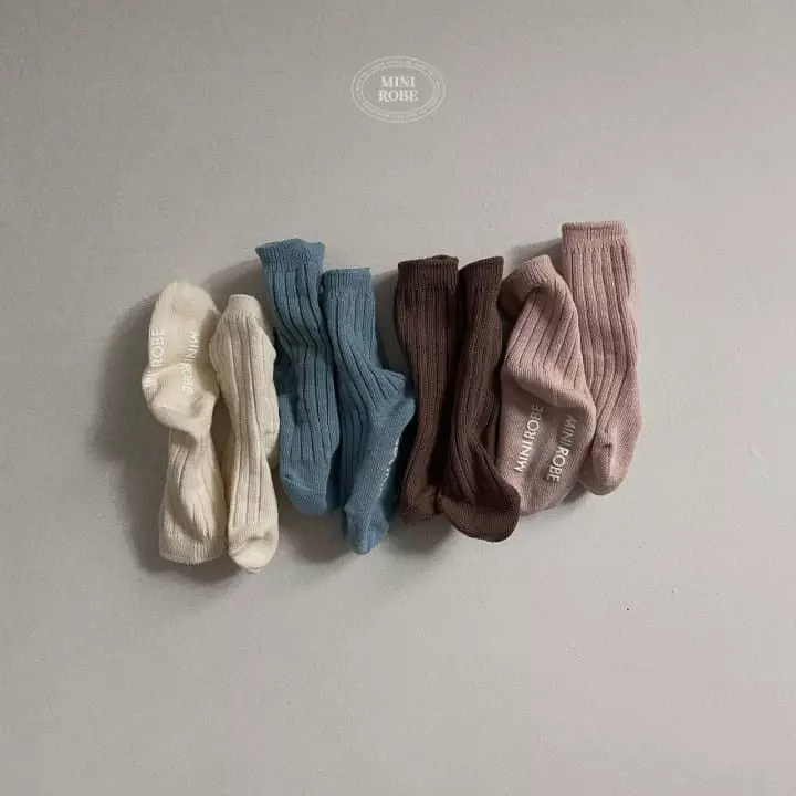 Mini Robe - Korean Baby Fashion - #babyoninstagram - Warm Tone Socks - 6
