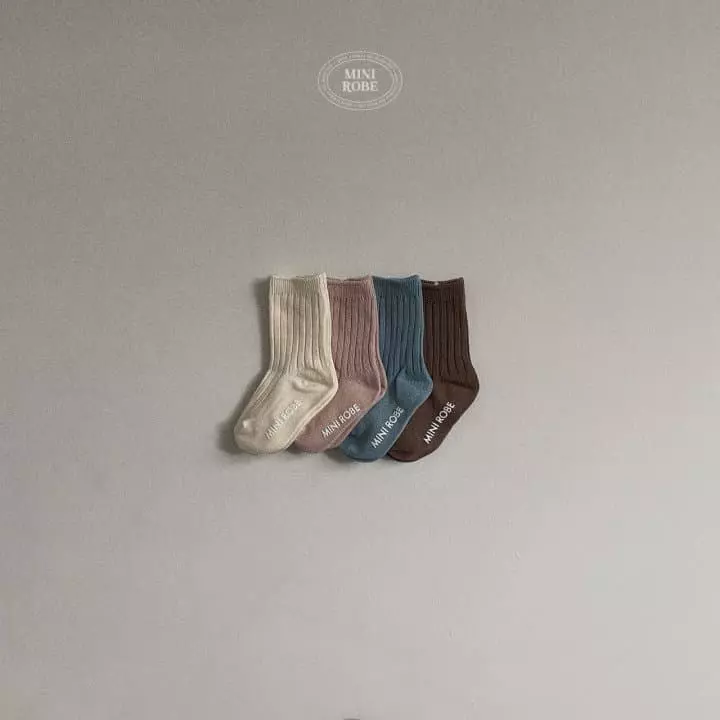 Mini Robe - Korean Baby Fashion - #babyootd - Warm Tone Socks - 7