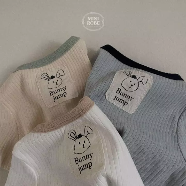 Mini Robe - Korean Baby Fashion - #babyoninstagram - Bunny Top Bottom Set - 4