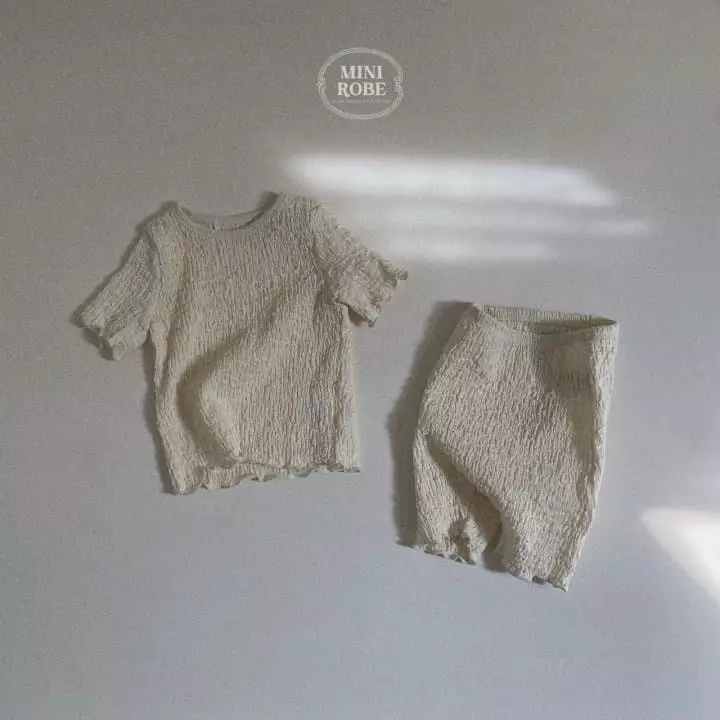 Mini Robe - Korean Baby Fashion - #babyoutfit - Pleats Top Bottom Set - 5