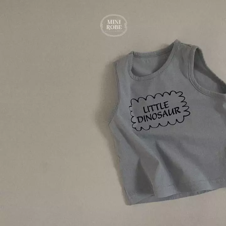 Mini Robe - Korean Baby Fashion - #babyoutfit - Dino Sleeveless - 7