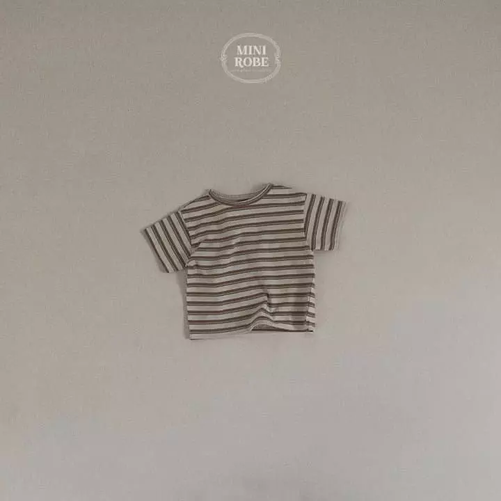 Mini Robe - Korean Baby Fashion - #babyoutfit - Candy Stripes Tee - 7