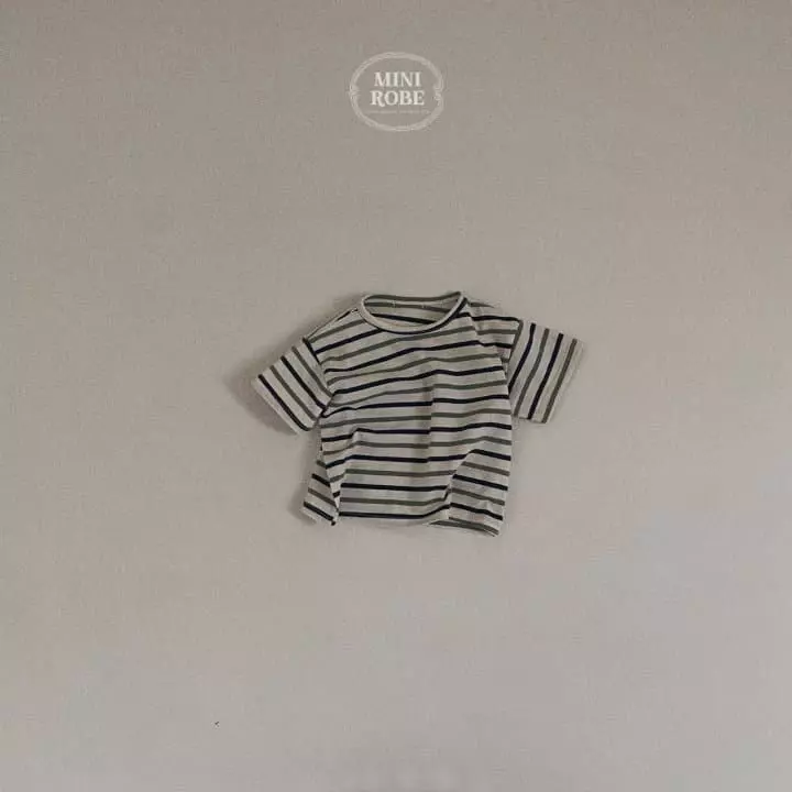 Mini Robe - Korean Baby Fashion - #babyoutfit - Candy Stripes Tee - 8