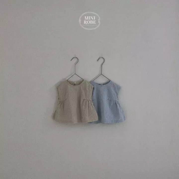 Mini Robe - Korean Baby Fashion - #babyoutfit - Seersucker Blouse - 4