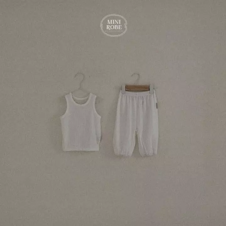 Mini Robe - Korean Baby Fashion - #babywear - Refrigerator Rin Top Bottom Set - 2