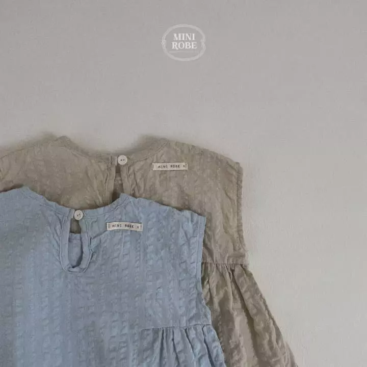 Mini Robe - Korean Baby Fashion - #babywear - Seersucker Blouse - 5