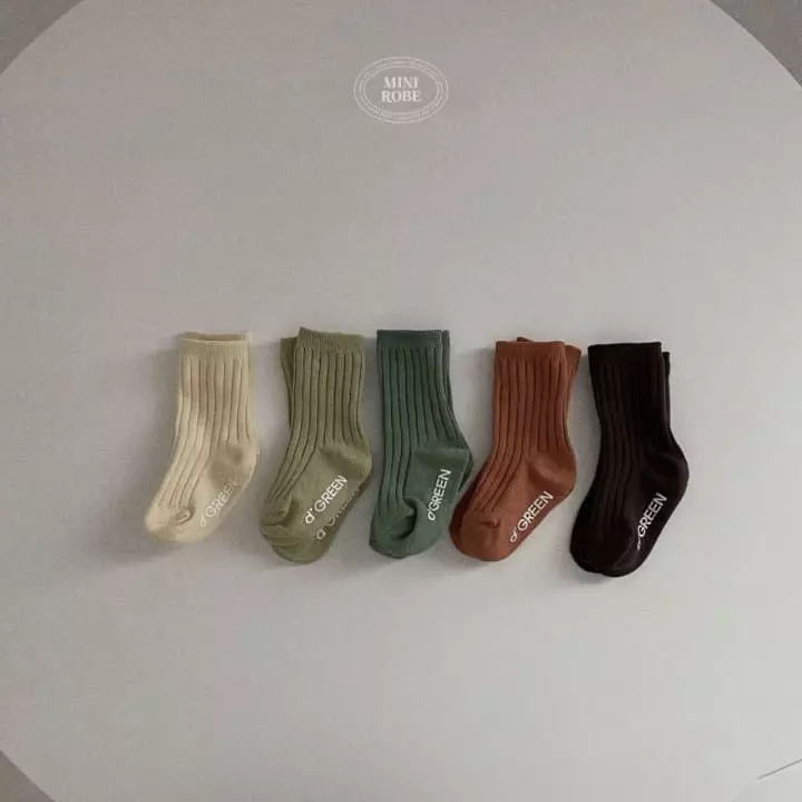 Mini Robe - Korean Baby Fashion - #onlinebabyshop - Pistachio Socks - 6