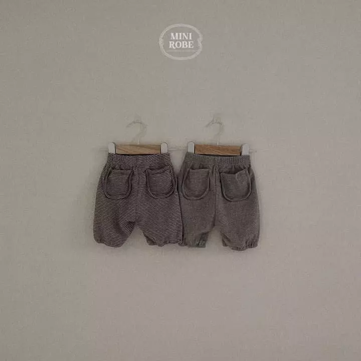 Mini Robe - Korean Baby Fashion - #smilingbaby - Pocket Stripes Pants - 7